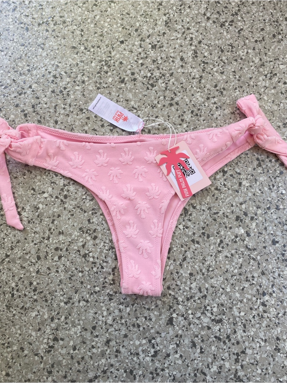 Pink Palm Puff Swim Bottoms